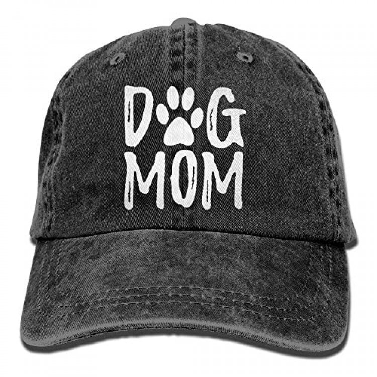 Splash Brothers Customized Unisex Dog Mom Vintage Jeans Adjustable Baseball Cap Cotton Denim Dad Hat
