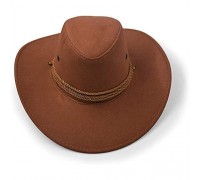 Adult Cowboy Hat Sun Hat Faux Felt Travel Cap Western Hat Outdoor Sun Protect