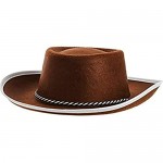 Amscan 392995 Cowboy Brown Fabric Hat Kids Size