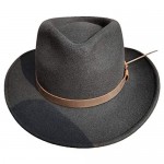 Black Crushable Wool Felt Cowboy Outback Hat
