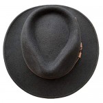 Black Crushable Wool Felt Cowboy Outback Hat