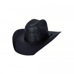 Bullhide Black Gold 10x Linen Straw Western Cowboy Hat 4 Brim Black