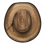 Classic Western Burnt Palm Leaf Straw Hat Size Medium