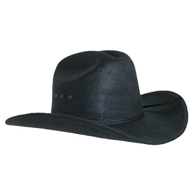 CTM Men's Wool Felt Wide Brim Cattleman Cowboy Western Hat