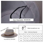 Jeff & Aimy Mens Packable Western Outback Cowboy Cowgirl Ribbon Feather Straw Sun Summer Hat
