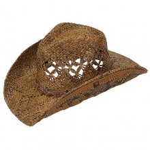 Peter Grimm Jarales Drifter Straw Cowboy Hat Brown