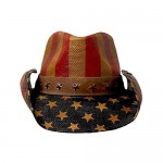 Peter Grimm Vintage Drifter Cowboy Hat - USA American Flag Patriotic America