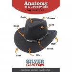 Santa Fe Crushable Wool Felt Outback Western Style Cowboy Hat by Silver Canyon
