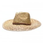 Straw Sun Hat Western Cowboy hat - for Men and Women Wide Brim with Brown Band