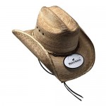 WESTERN EXPRESS Cattleman Palm Sonora Cowboy Hat - Rope Band Conchos with Leather Chin Strap Large