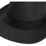 CHIC DIARY Mens Classic Fedora Hats Straw Sun Hat Short Brim Trilby Fedora Hat Panama Jazz Hat