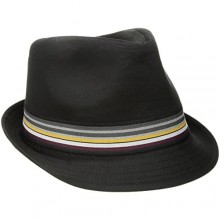Concept One Men's Cotton Twill Fedora  Striped Grosgrain Hatband