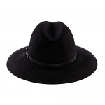 Daesan Wide Brim Fedora Hat Men Women 100% Wool Felt Hats 1920 Gangster Hats Crushable
