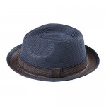 DASMARCA Mens Retro Foldable Packable Summer Straw Trilby Hat