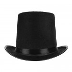 GEMVIE Vintage Style Felt Top Hat Costume Party Dress Up Hats Magician Ringmaster Costume Top Hat