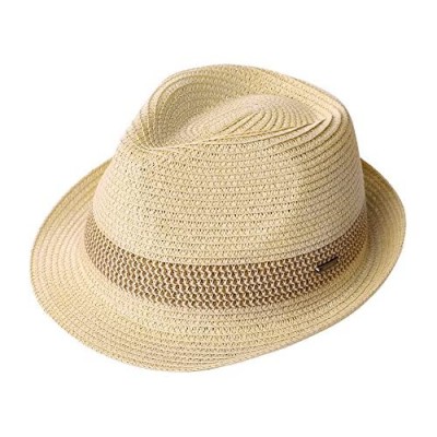 Infants Toddlers Staw Fedora Summer Sun hat UPF Kid Beach Outdoor Panama Trilby