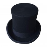 Men's Theater Top Hat 100% Wool Magic Topper Hats Party Dress Costumes