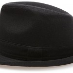 MIRMARU Men's Wool Blend Short Brim Fedora Hat with Band