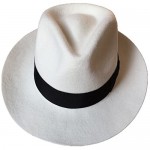 Off White Wool Felt Gangster Mobster Fedora Hat Diamond Crown
