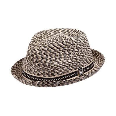 Peter Grimm Gransee Knit Upturn Fedora Hat - Tan Houndstooth