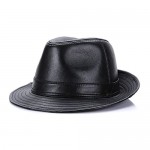 Sandy Ting Sheepskin Leather hat Classic Cowboy Fedora Hat