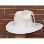 Wool Felt Men or Women's White Fedora Hat