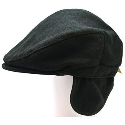 Dockers Men's Cabbie Drivers Cap with Ear Flaps Black S/Med