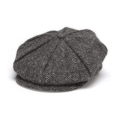 Hanna Hats of Donegal Eight Piece Hat Irish Flat Cap for Men's Driving Cap Made in Ireland 100% Wool Tweed