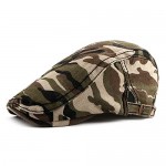Idopy Men's Army Military Driving Ivy Hat Camouflage Newsboy Flat Cap Cabbie