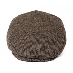 JANGOUL Men Wool Blend Ivy Newsboy Cap Tweed Gatsby Cabbie Flat Hat