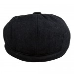 Men's 5 Panel Vintage Style Wool Blend Gatsby Ivy Newsboy Hat