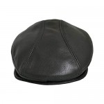 Men's Soft Real LambSkin Leather Ivy Beret Newsboy Gatsby Golf Cabbie Flat Cap Hats