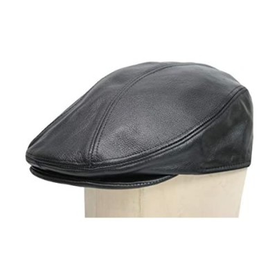 Men's Soft Real LambSkin Leather Ivy Beret Newsboy Gatsby Golf Cabbie Flat Cap Hats