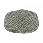 MIX BROWN Men's Newsboy Caps Herringbone Flat Ivy Cap Wool Blend Gatsby Cabbie Cap Adjustable Driving hat