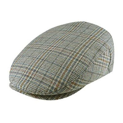 MIX BROWN Men's Newsboy Caps Herringbone Flat Ivy Cap Wool Blend Gatsby Cabbie Cap Adjustable Driving hat