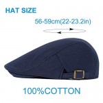 PUZAMA Men's Newsboy Cap Cotton Vintage Beret Soft Flat Cap Ivy Gatsby Driving Hat Cabbie Hunting Cap