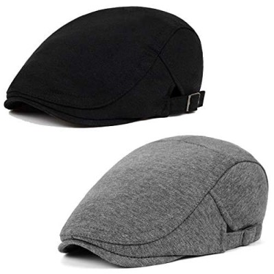 VORON Men Newsboy Caps Cotton Flat Hats Adjustable Autumn Winter Lvy Gatsby Driving Hat