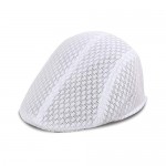 ZARSIO Men Mesh Flat Cap Breathable Summer Hat Newsboy Hat Ivy Hat Cabbie Hat