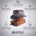 American Hat Makers Draco Dragon Top Hat - Laser Engraved Scale Serpentine Eye