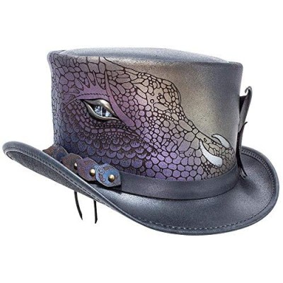 American Hat Makers Draco Dragon Top Hat - Laser Engraved Scale  Serpentine Eye