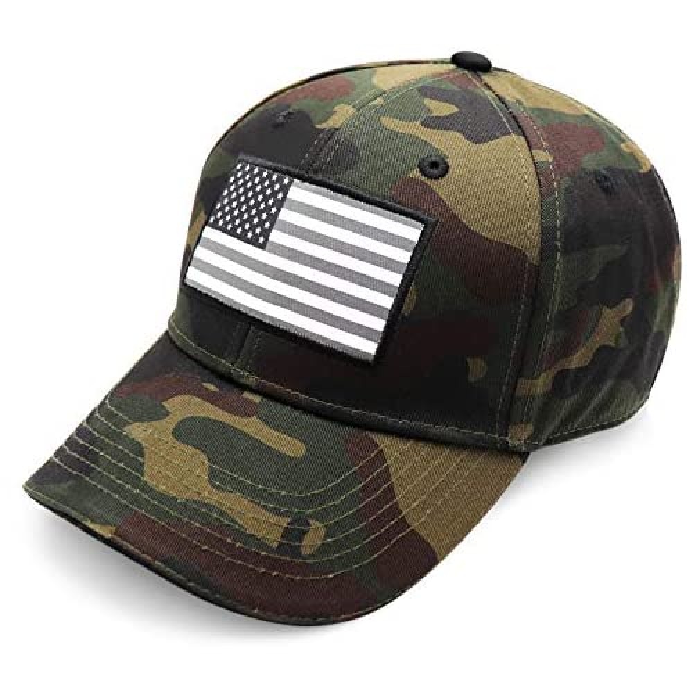 BBI Flags American Flag Hat - Camo Hat for Men and Women - Easy to
