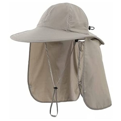 Connectyle Mens Safari Sun Hat with Neck Flap UPF 50+ Sun Protection Fishing Hat