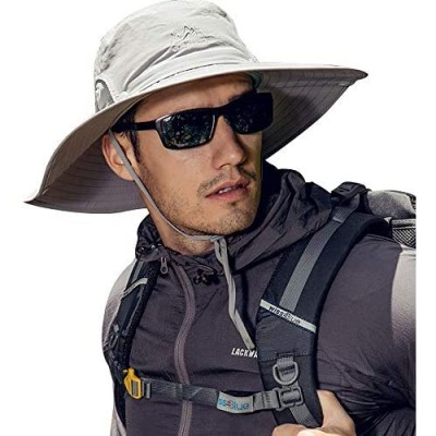 Gedston Wide Brim Sun Hats(UPF 50) + Waterproof Safari Cap for Outdoor Fishing  Hiking  Camping