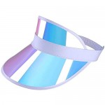 Givocker Unisex Sun Visor Caps Transparent Colored Plastic Sun Hat Elastic Headband Solar Summer UV Protection Outdoor