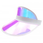 Givocker Unisex Sun Visor Caps Transparent Colored Plastic Sun Hat Elastic Headband Solar Summer UV Protection Outdoor