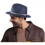 H.Busque Breathable Straw Panama hats Roll up Fedora Fine Braid Sun Hat UPF50+ Lightweight Sunhats Havana Hat