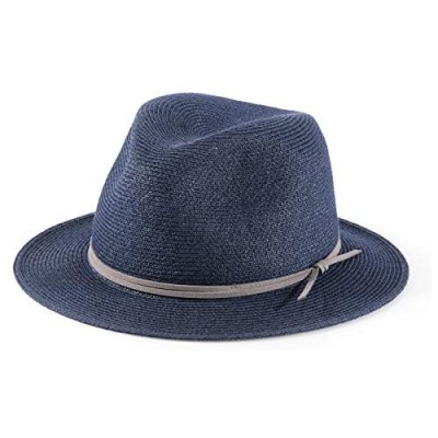 H.Busque Breathable Straw Panama hats Roll up Fedora Fine Braid Sun Hat UPF50+ Lightweight Sunhats Havana Hat
