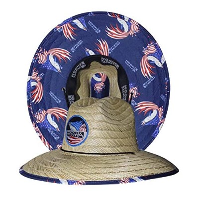 Hook & Tackle Sails & Stripes Lifeguard Straw Hat