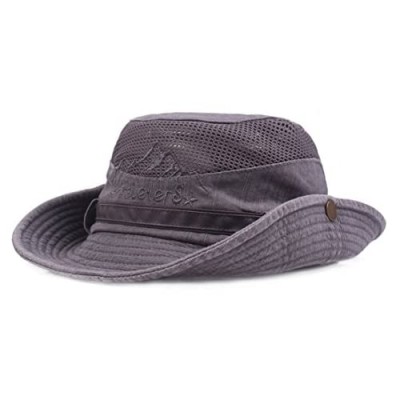 King Star Men Summer Cotton Cowboy Sun Hat Wide Brim Bucket Fishing Hats