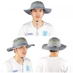 KRATARC Outdoors Sun Hat Fishing Cap Breathable Lightweight Wide Brim with Neck Drawstring for Men Women Unisex